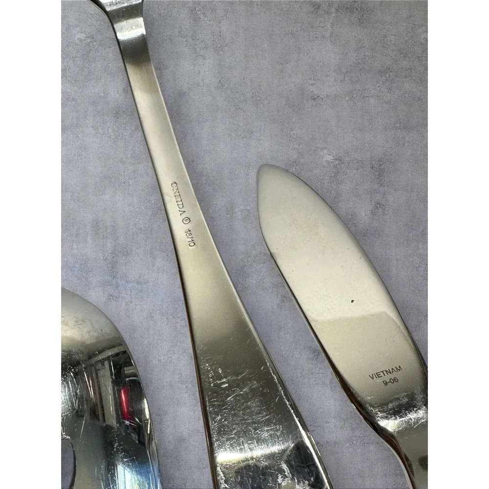 Oneida Flatware Set 23pc Silver Satin Sand Dune 18/10 Stainless